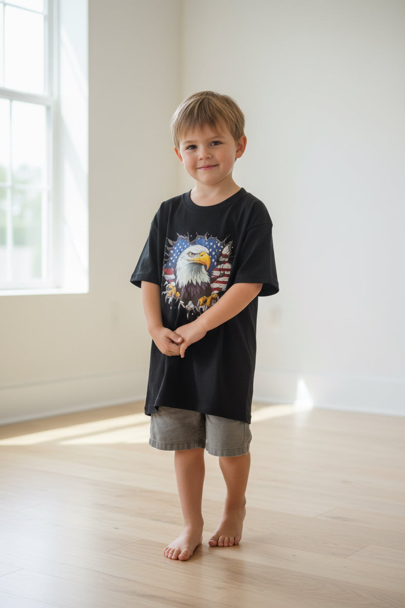 Extra large black child’s T-shirt