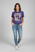 ￼ Large heather, purple T-shirt