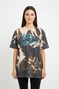 Large heather, gray bleached T-shirt