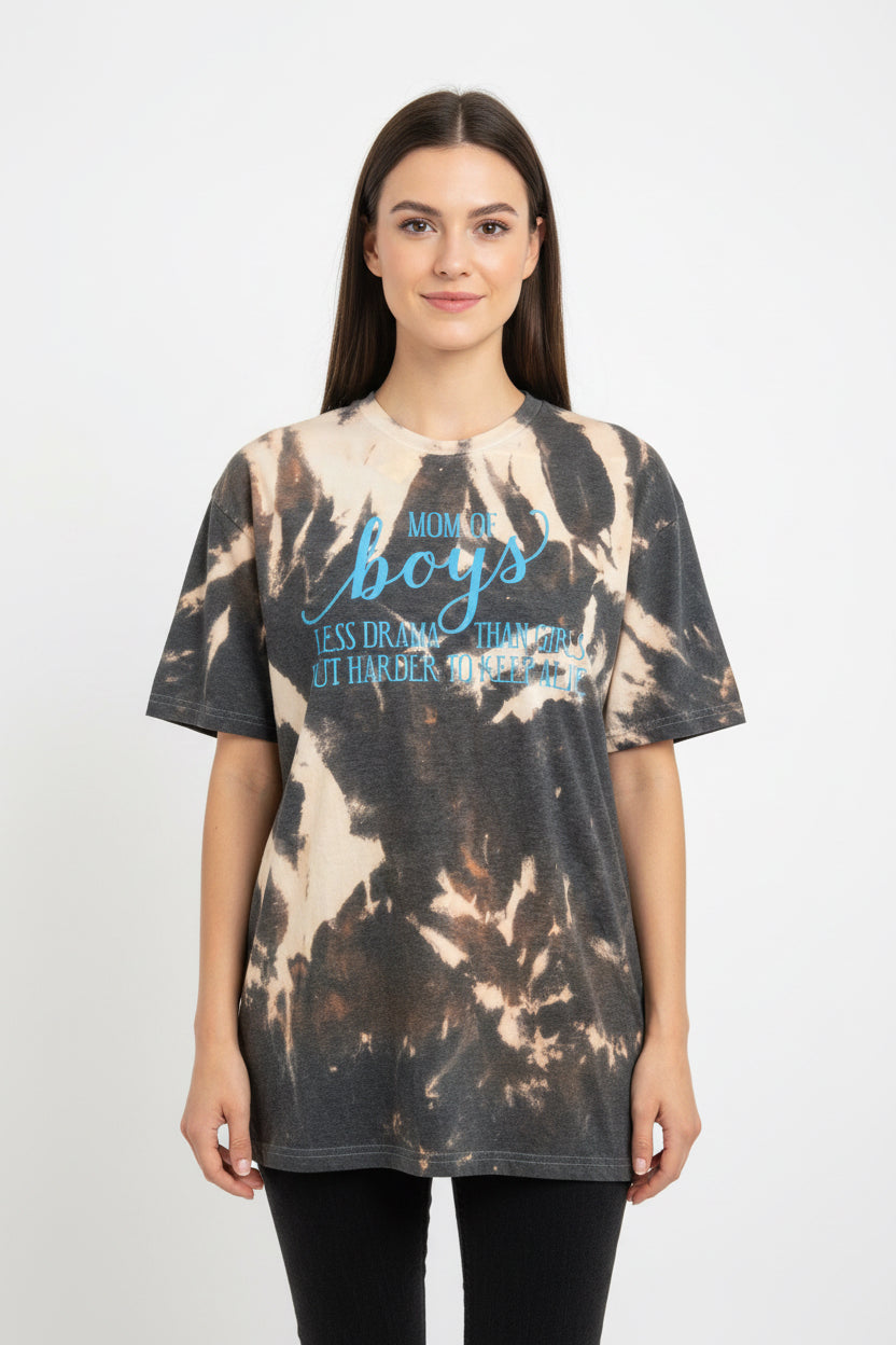 Large heather, gray bleached T-shirt