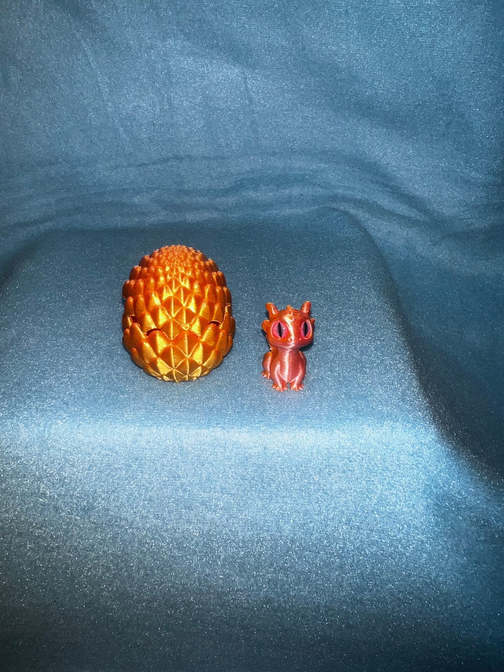 Mini 3 D Printed Dragon and Egg