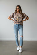 Medium gray bleached T-shirt