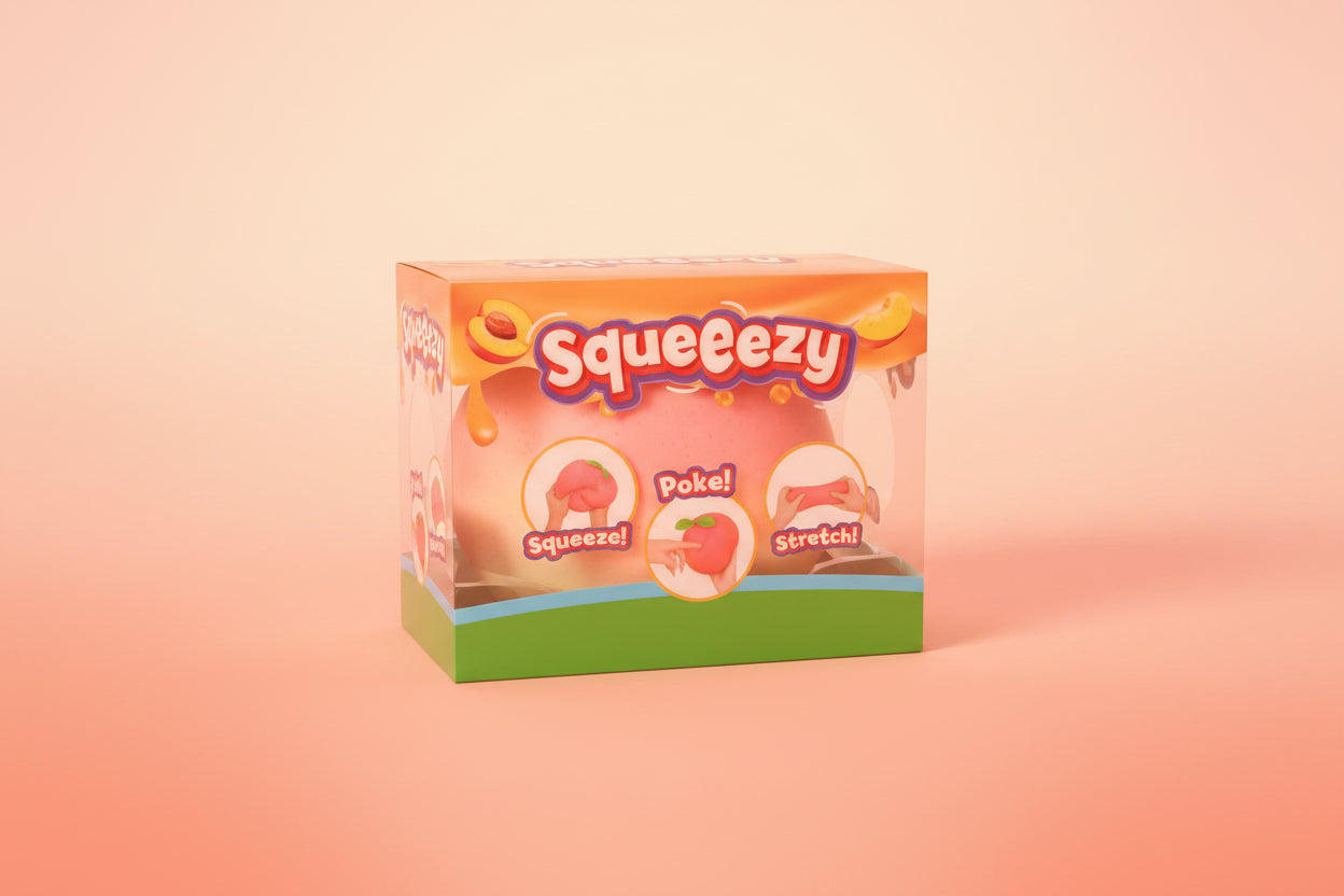 Jumbo Squeeezy Peach Squishy