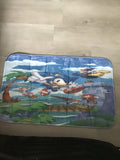 Floor mat with slip resistant back