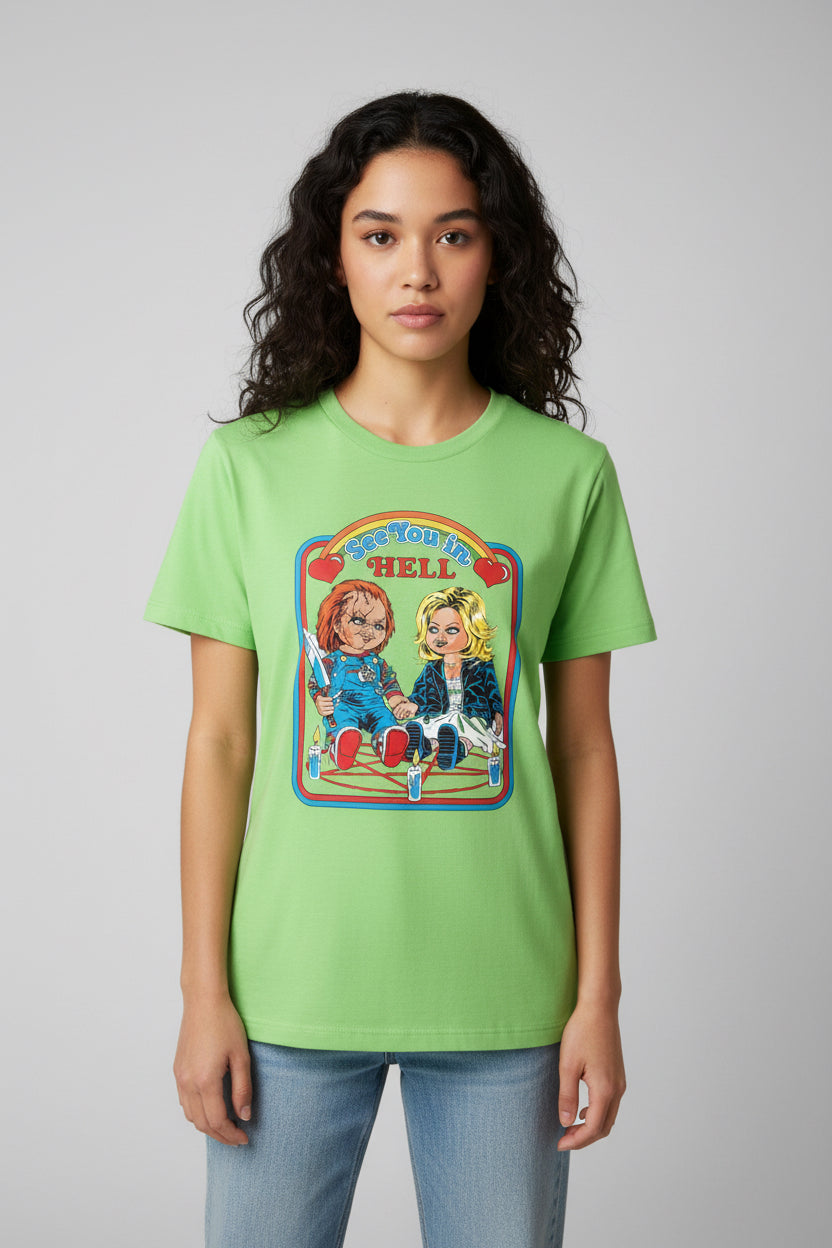 Lime green large T-shirt