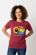 Small heathered, red T-shirt