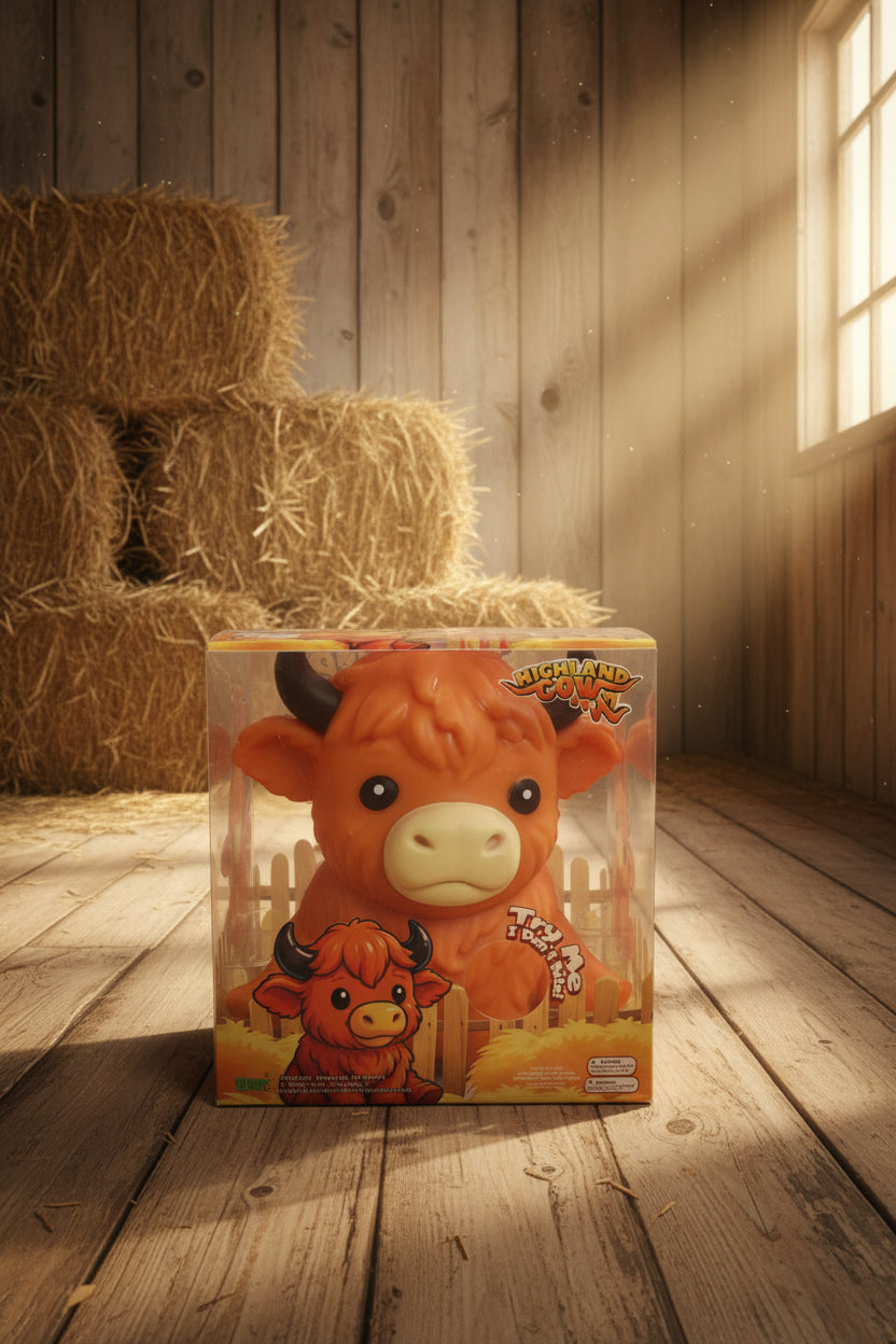 Tan Squishy jumbo Highland Cow