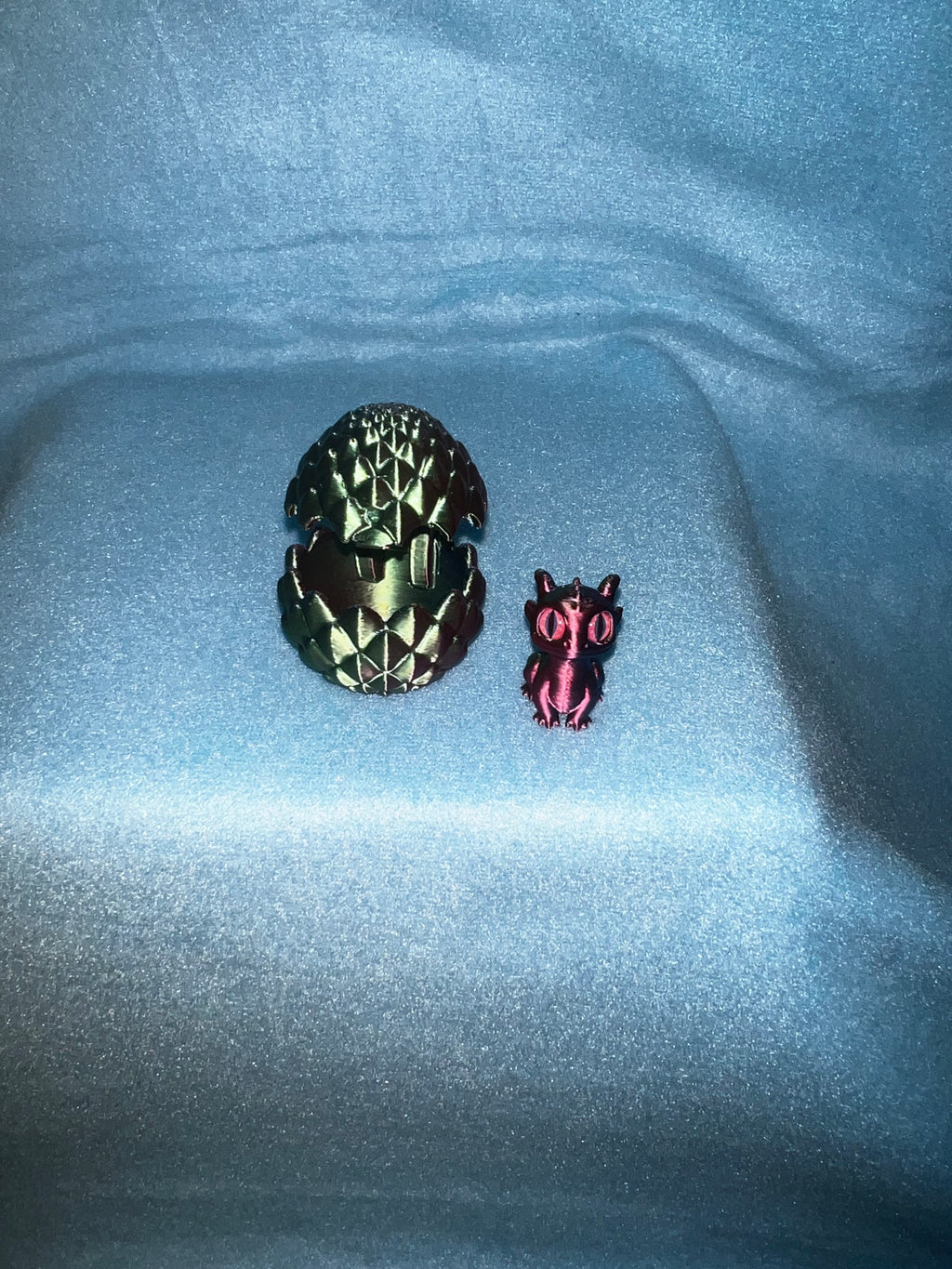 Mini 3 D Printed Dragon and Egg