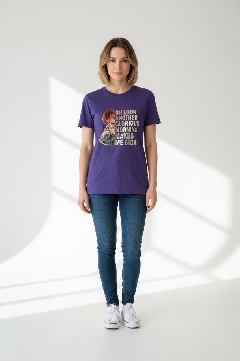 2 XL Heathered Purple T Shirt