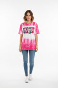 2XL pink bleached T-shirt