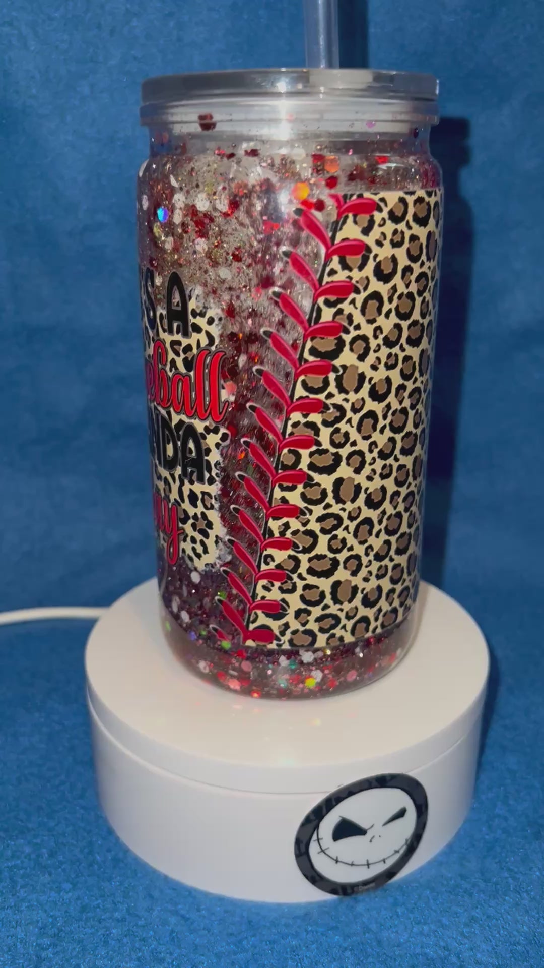 16 ounce acrylic snow globe Tumbler