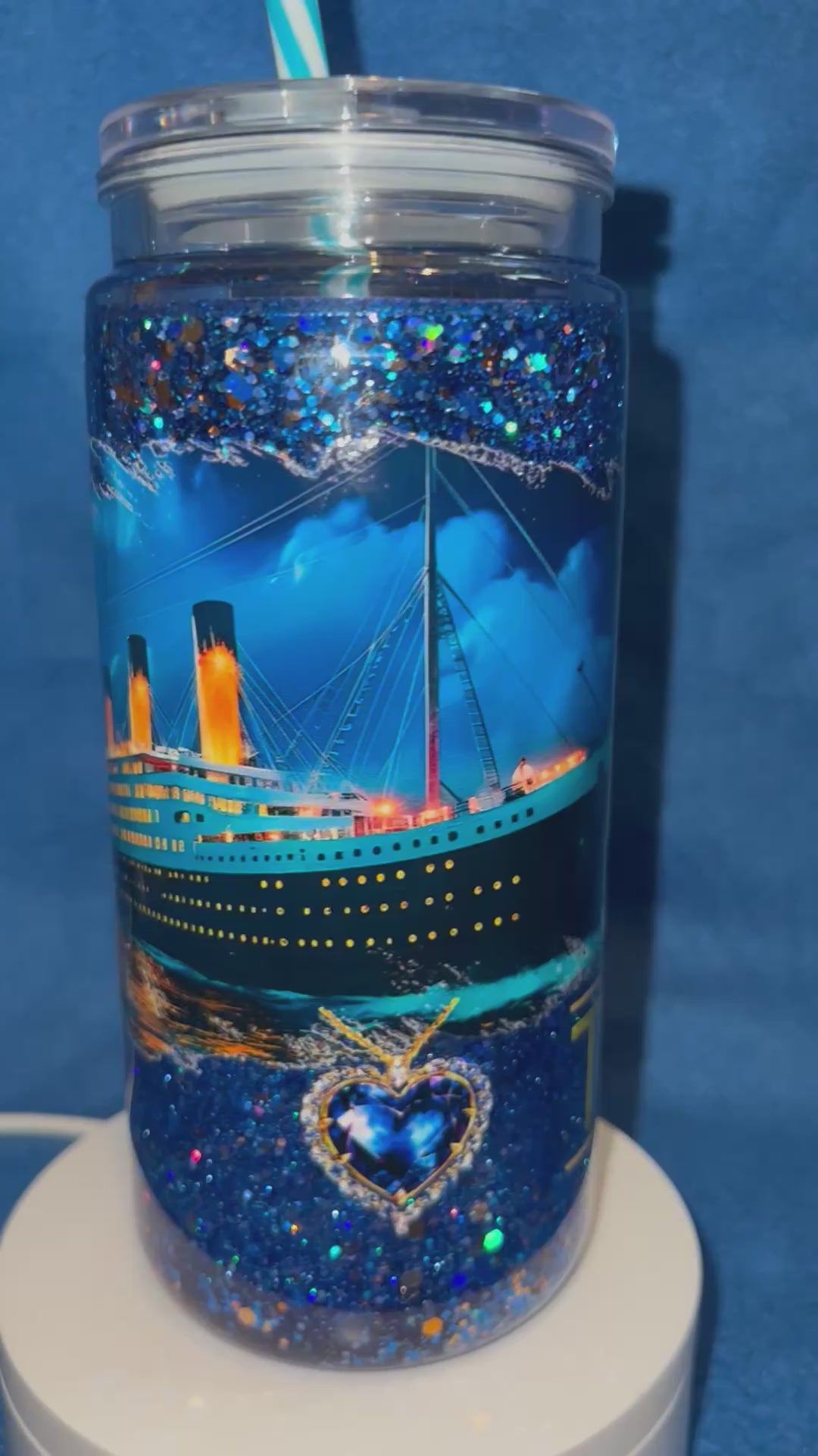 20 ounce acrylic snow globe Tumbler