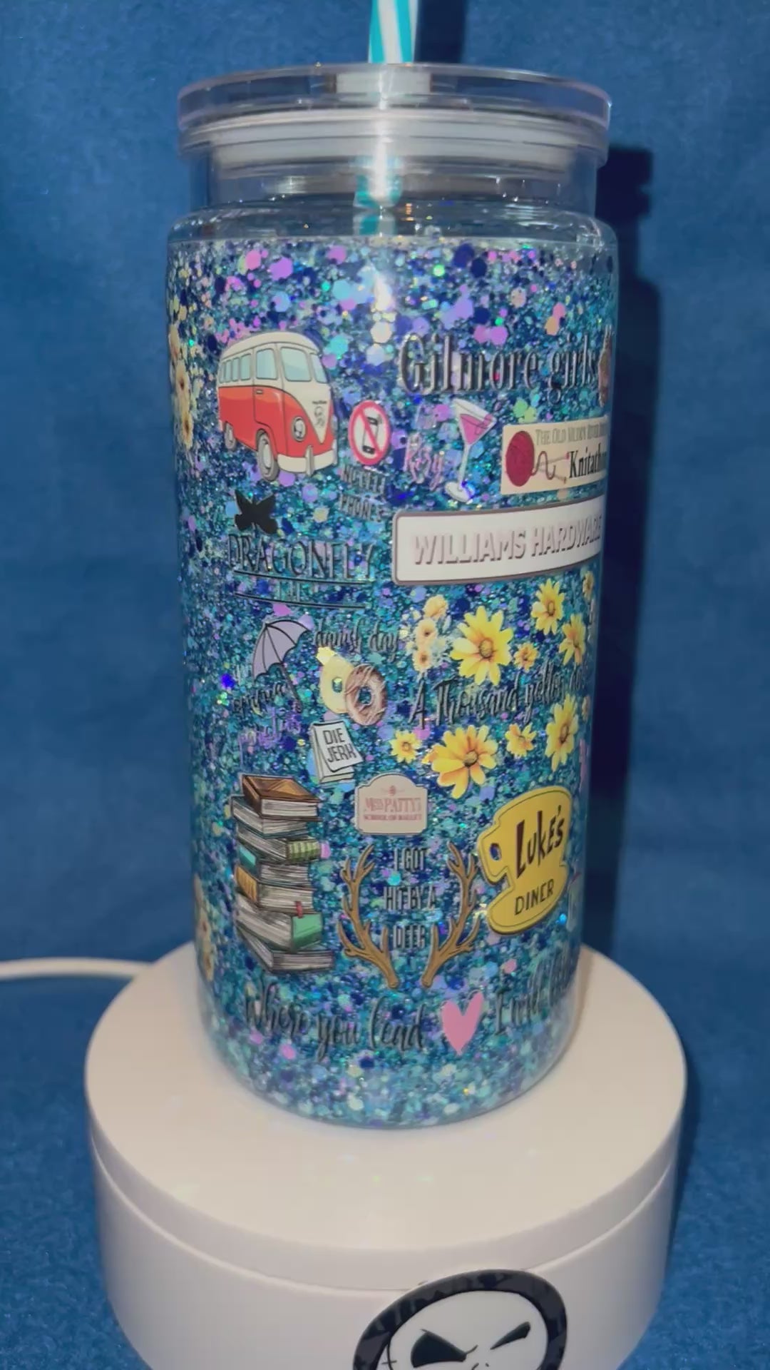 20 ounce acrylic snow globe Tumbler