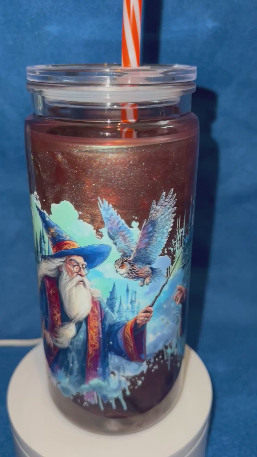 20 ounce acrylic snow globe Tumbler