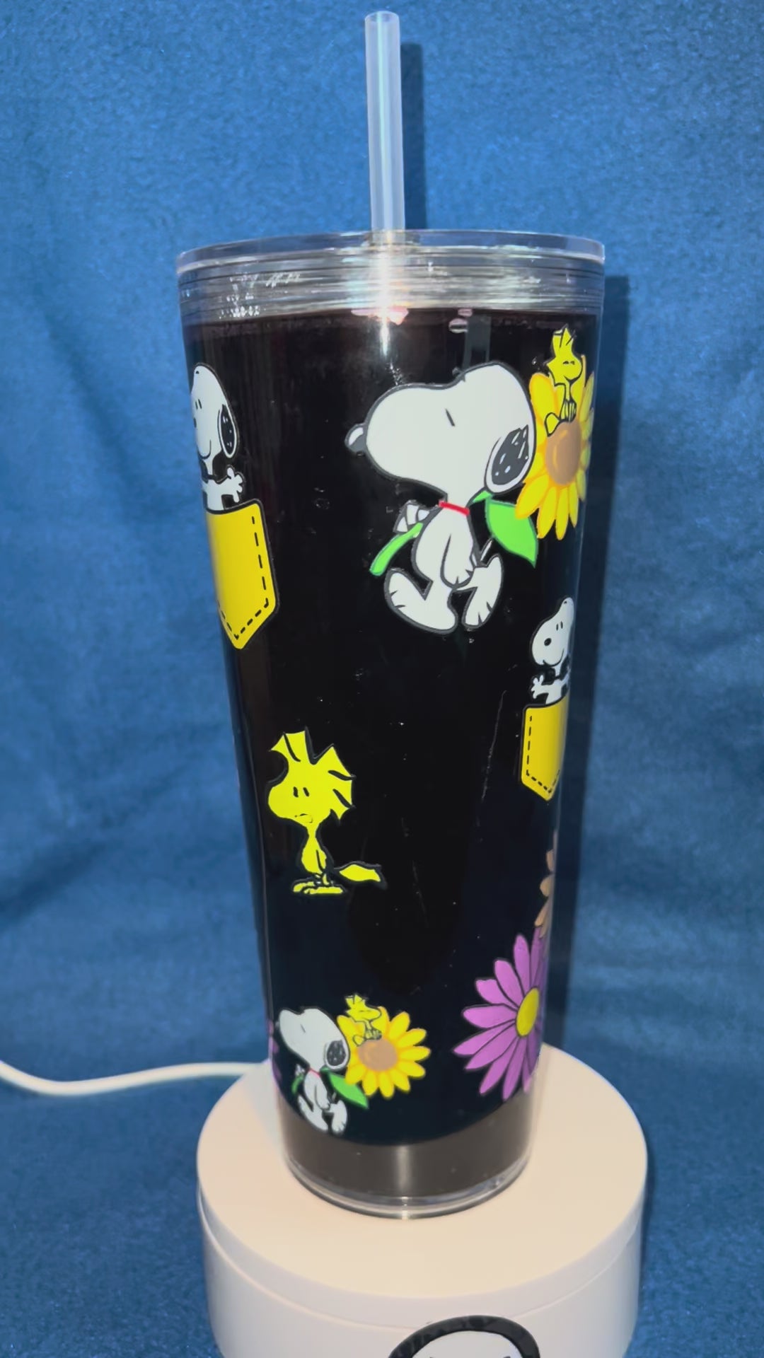 24 ounce acrylic snow globe Tumbler