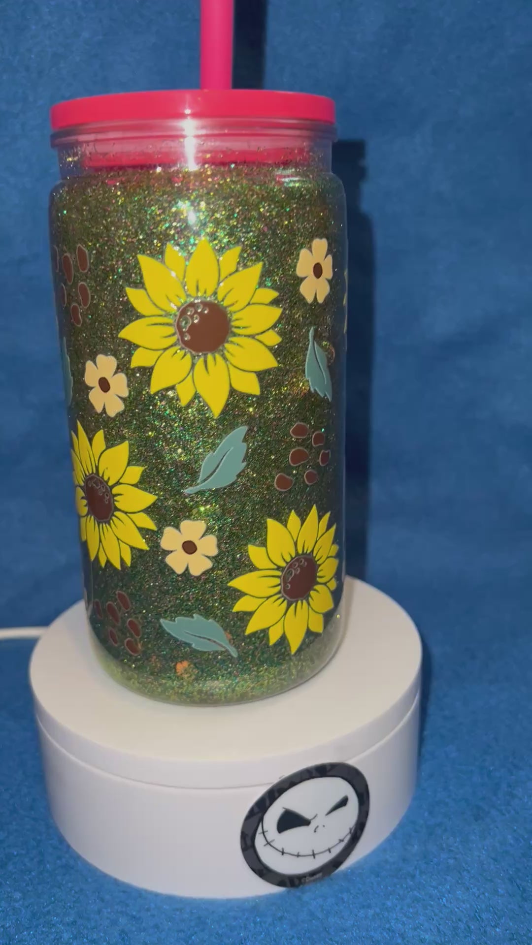 16 ounce acrylic snow globe Tumbler