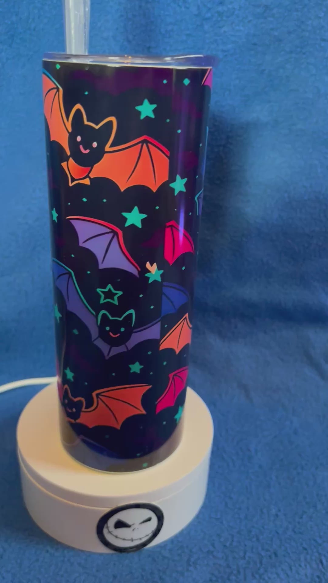 20 ounce stainless steel Tumbler Green Glow in the Dark