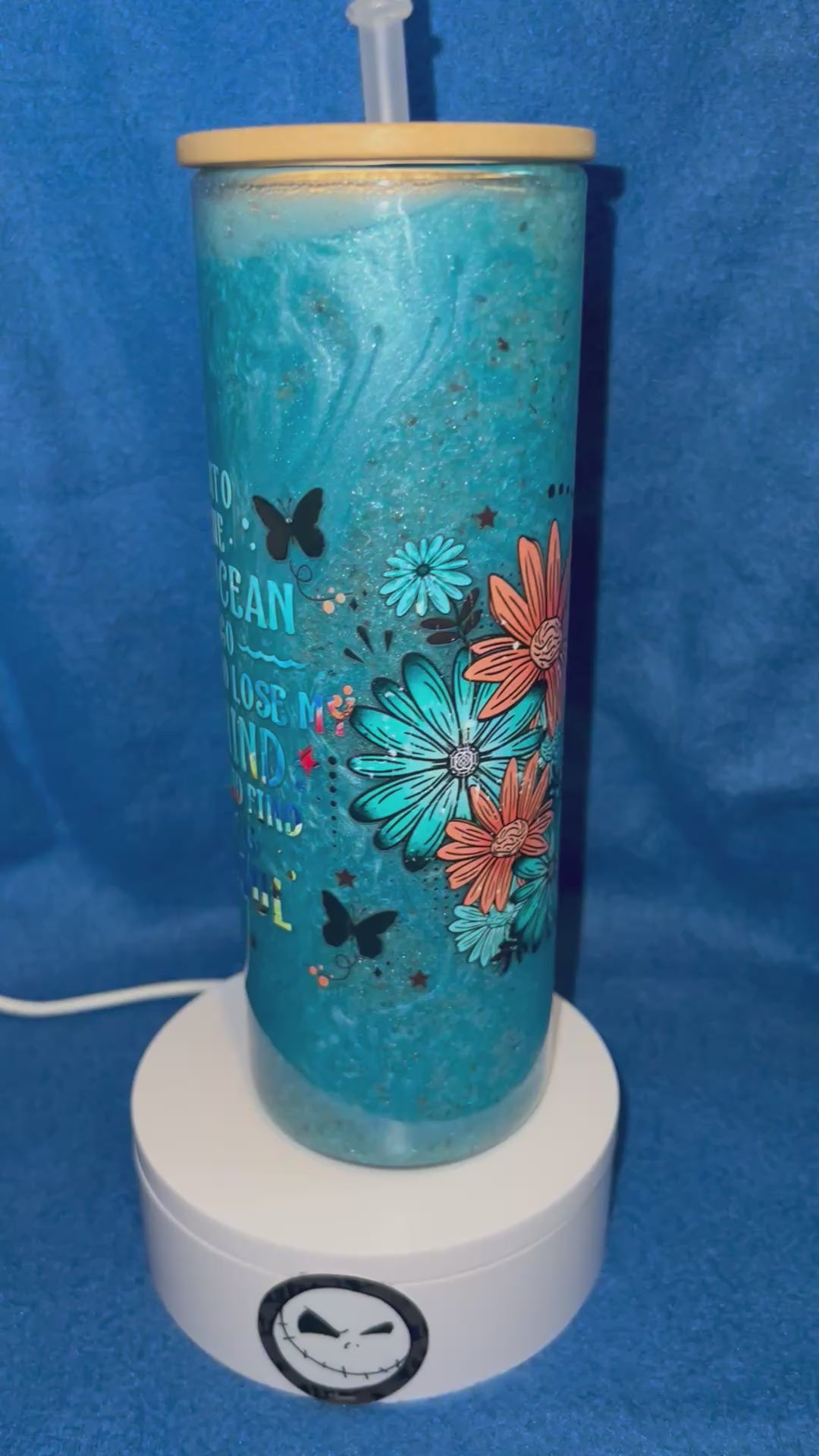 25 ounce glass snow globe Tumbler