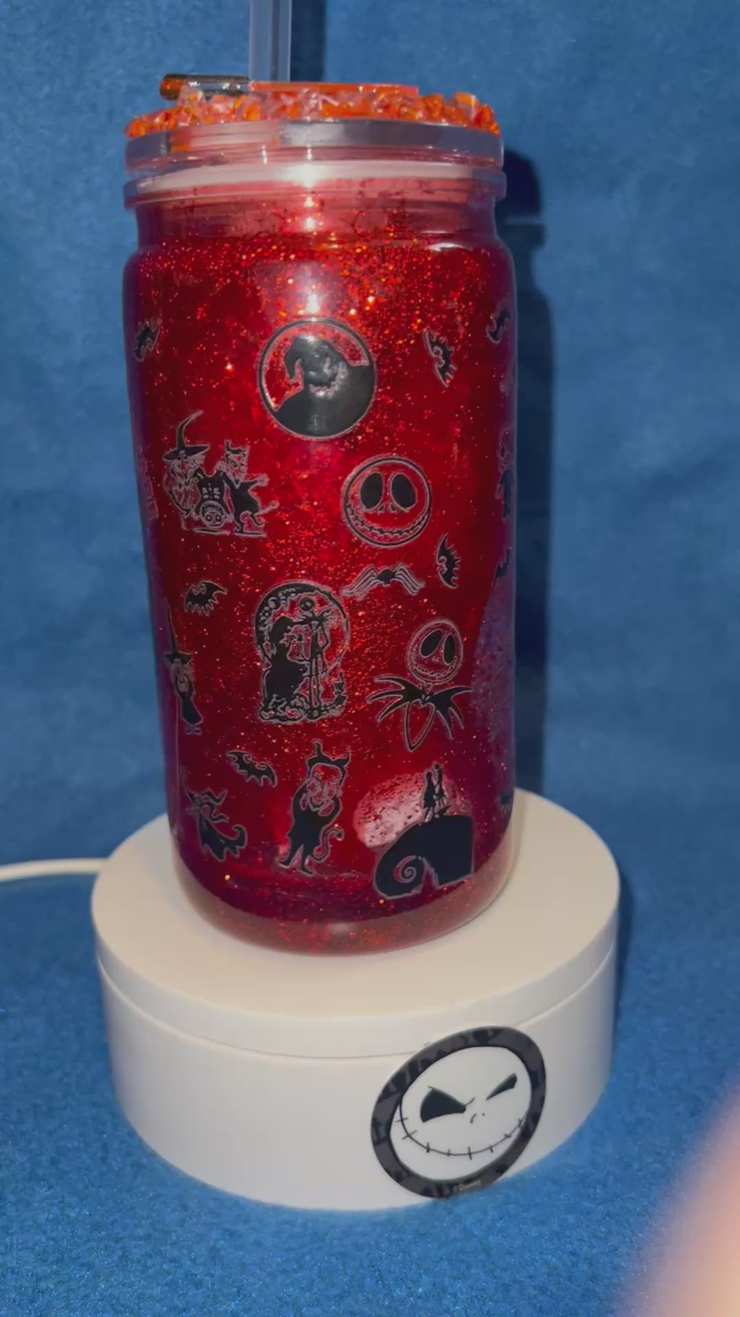 16 ounce acrylic snow globe Tumbler
