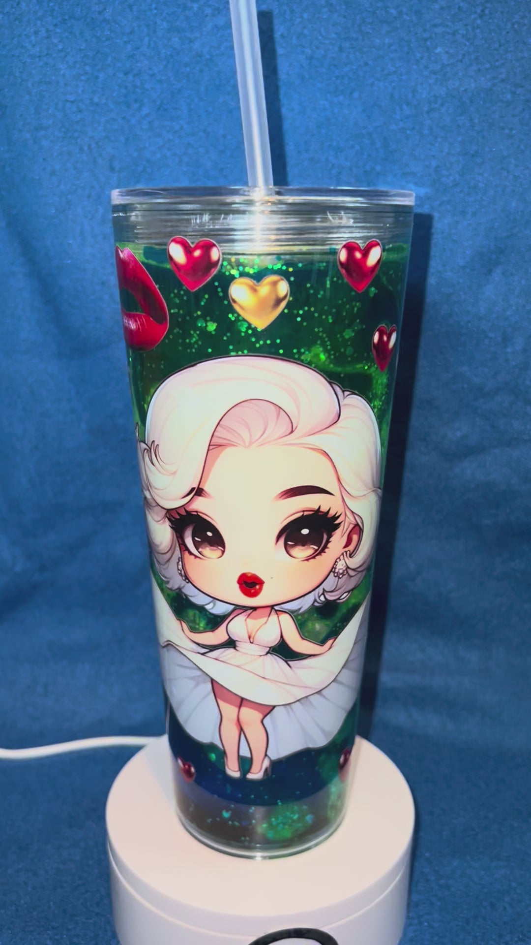 24 ounce acrylic snow globe Tumbler