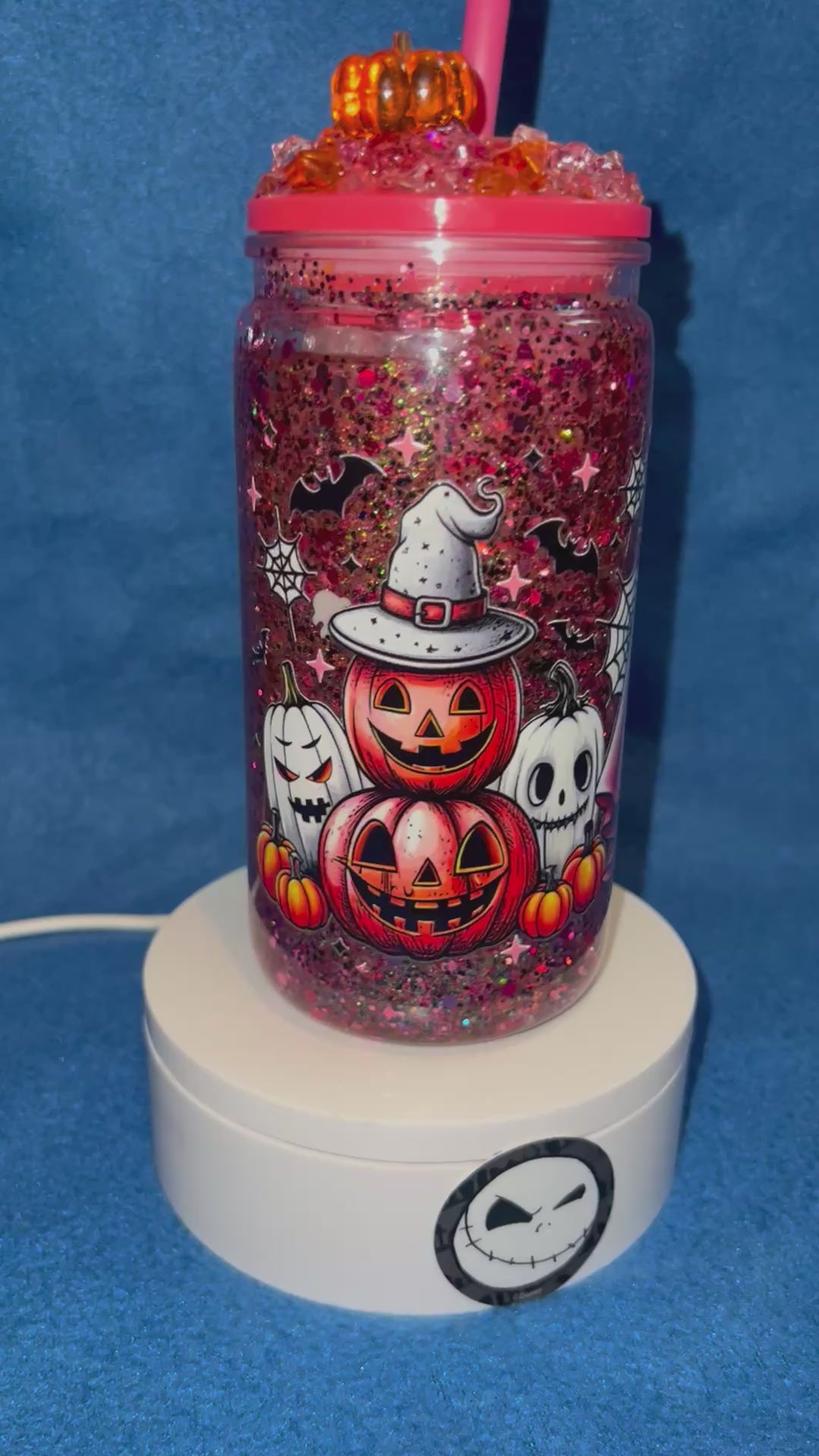 16 ounce acrylic snow globe Tumbler
