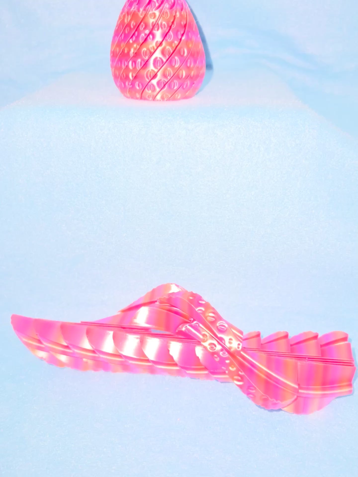 3D Printed Spinning and Collapsible Fidget Strawberry