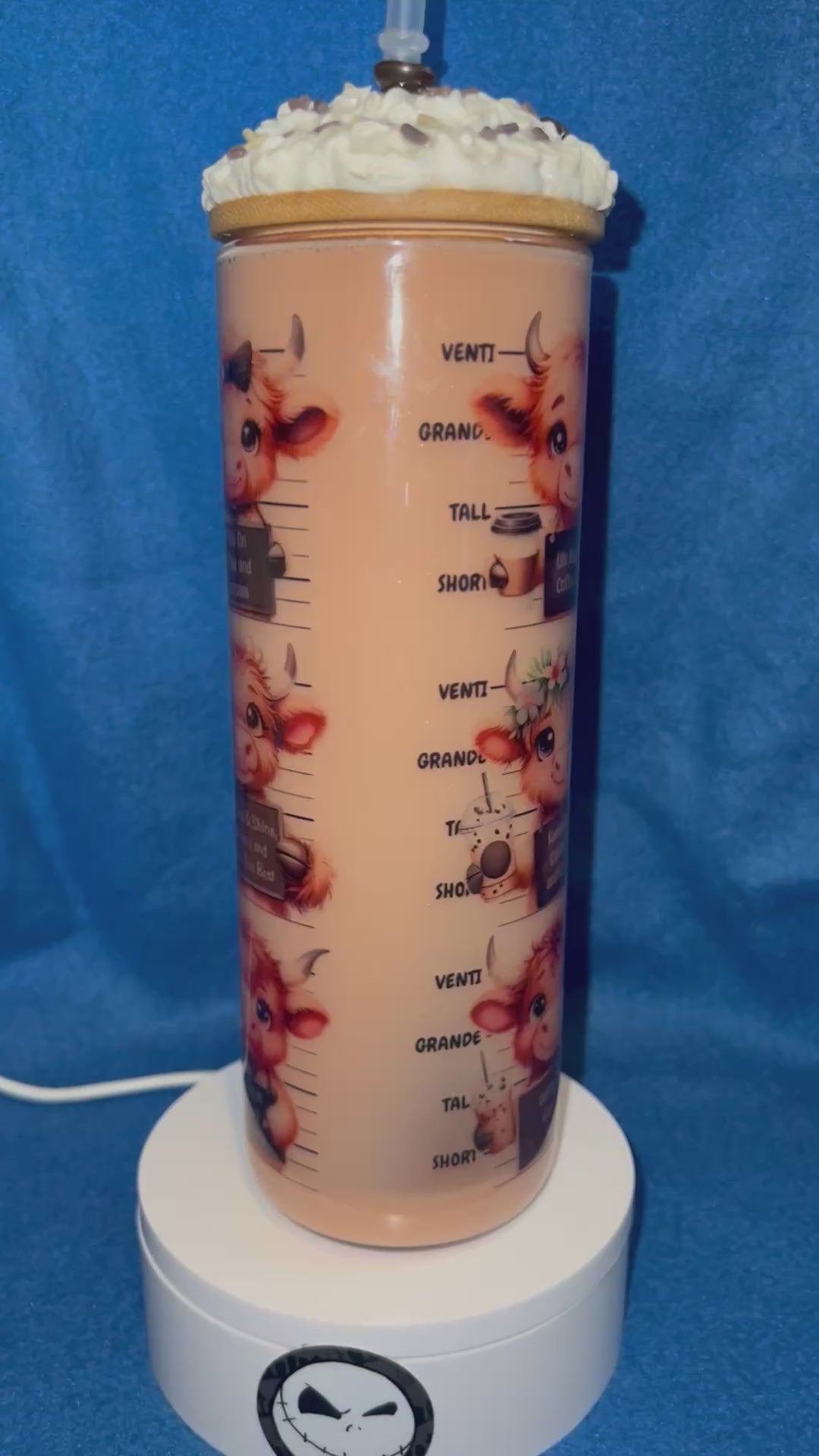 25 ounce glass snow globe Tumbler
