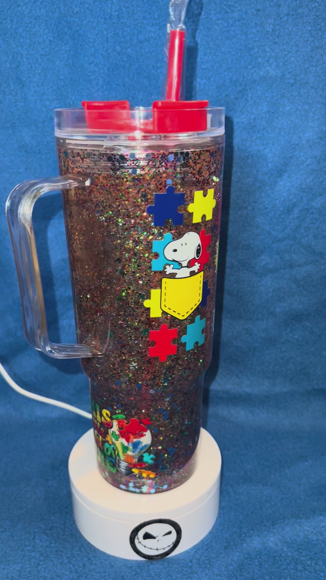 40 ounce snow globe acrylic Tumbler￼