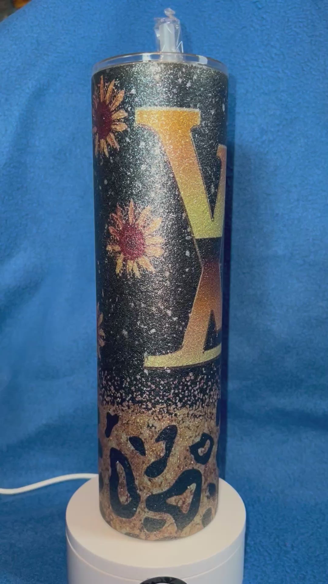 35 ounce stainless steel glitter Tumbler