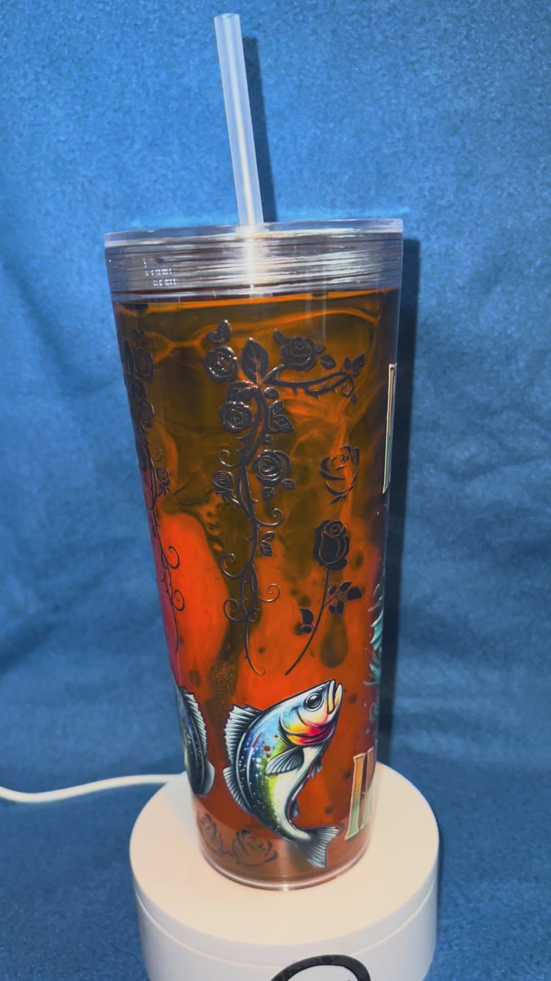 24 ounce acrylic snow globe Tumbler