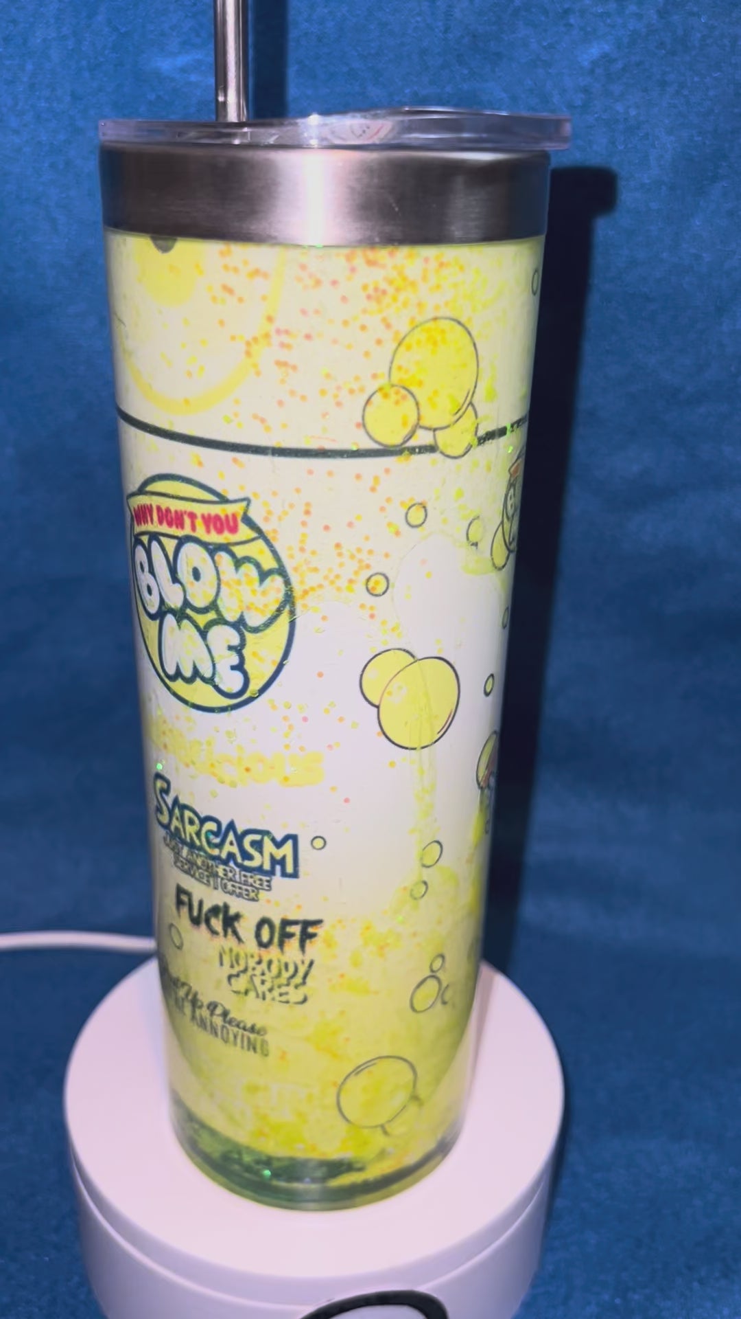 20 oz Stainless Steel Snow-globe Tumbler