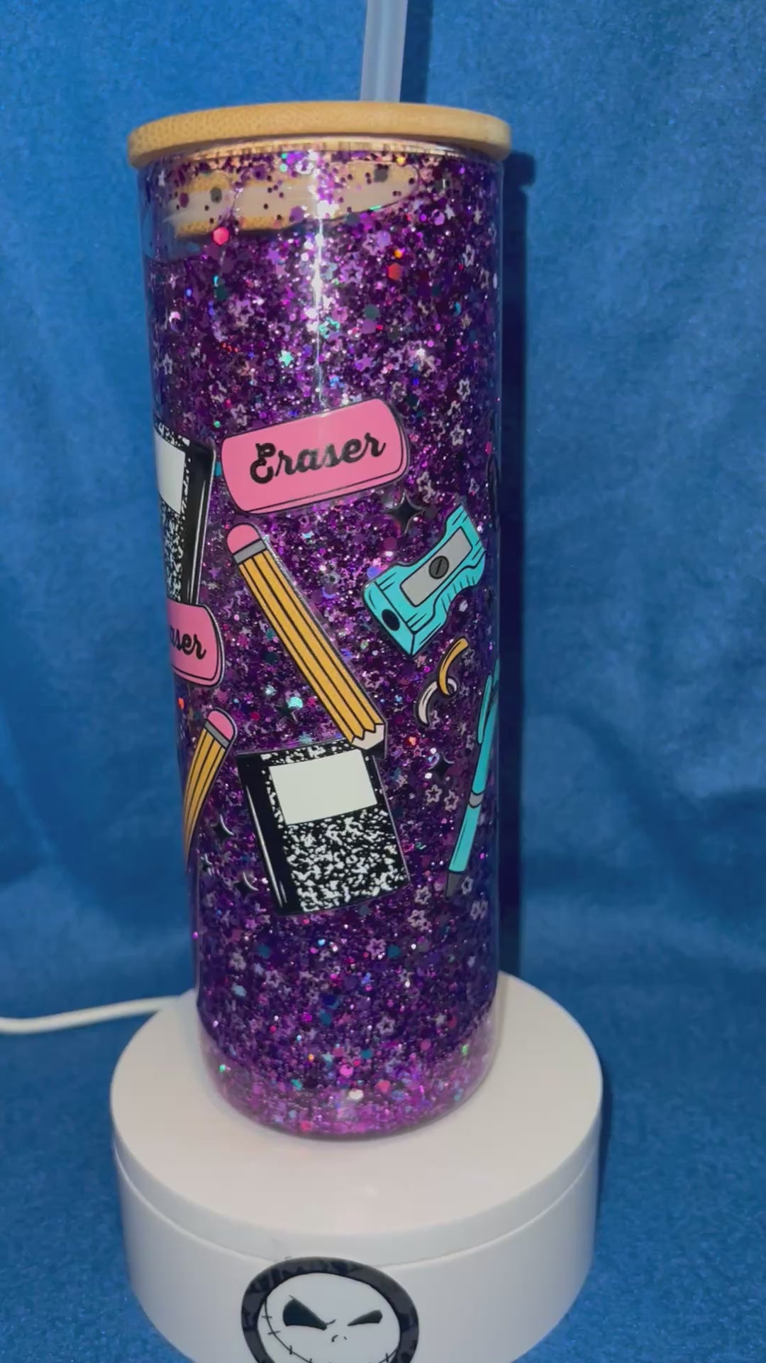 25 ounce glass snow globe Tumbler